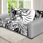 Black And White Axolotl Print Futon Protector