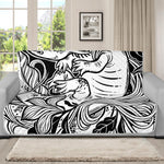 Black And White Axolotl Print Futon Protector