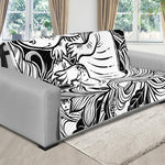 Black And White Axolotl Print Futon Protector