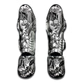 Black And White Axolotl Print Muay Thai Shin Guards