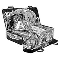 Black And White Axolotl Print Pet Car Back Seat Cover