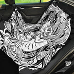 Black And White Axolotl Print Pet Car Back Seat Cover