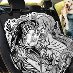 Black And White Axolotl Print Pet Car Back Seat Cover