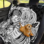 Black And White Axolotl Print Pet Car Back Seat Cover