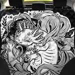 Black And White Axolotl Print Pet Car Back Seat Cover
