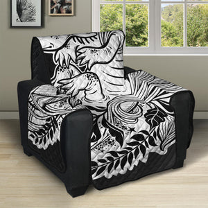 Black And White Axolotl Print Recliner Protector