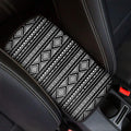 Black And White Aztec Ethnic Print Car Center Console Cover