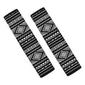 Black And White Aztec Ethnic Print Car Seat Belt Covers