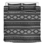 Black And White Aztec Ethnic Print Duvet Cover Bedding Set