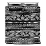 Black And White Aztec Ethnic Print Duvet Cover Bedding Set