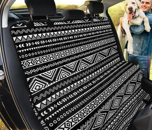 Black And White Aztec Ethnic Print Pet Car Back Seat Cover