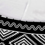 Black And White Aztec Ethnic Print Sofa Cover