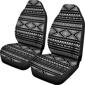 Black And White Aztec Ethnic Print Universal Fit Car Seat Covers