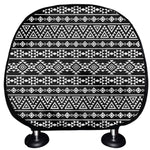 Black And White Aztec Geometric Print Car Headrest Covers