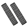 Black And White Aztec Geometric Print Car Seat Belt Covers