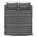 Black And White Aztec Geometric Print Duvet Cover Bedding Set