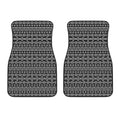Black And White Aztec Geometric Print Front Car Floor Mats