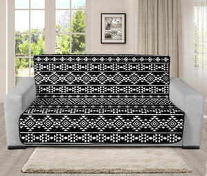 Black And White Aztec Geometric Print Futon Protector