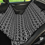 Black And White Aztec Geometric Print Pet Car Back Seat Cover