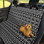 Black And White Aztec Geometric Print Pet Car Back Seat Cover