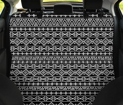 Black And White Aztec Geometric Print Pet Car Back Seat Cover
