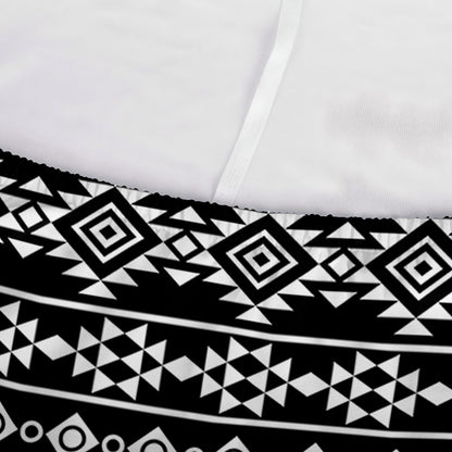 Black And White Aztec Geometric Print Sofa Cover