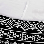 Black And White Aztec Geometric Print Sofa Cover