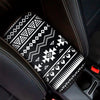Black And White Aztec Pattern Print Car Center Console Cover