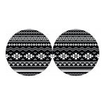 Black And White Aztec Pattern Print Car Coasters