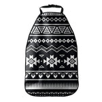 Black And White Aztec Pattern Print Car Seat Organizers