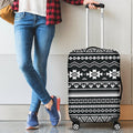 Black And White Aztec Pattern Print Luggage Cover
