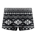Black And White Aztec Pattern Print Men's Boxer Briefs