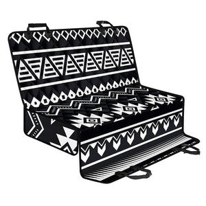 Black And White Aztec Pattern Print Pet Car Back Seat Cover