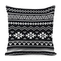 Black And White Aztec Pattern Print Pillow Cover