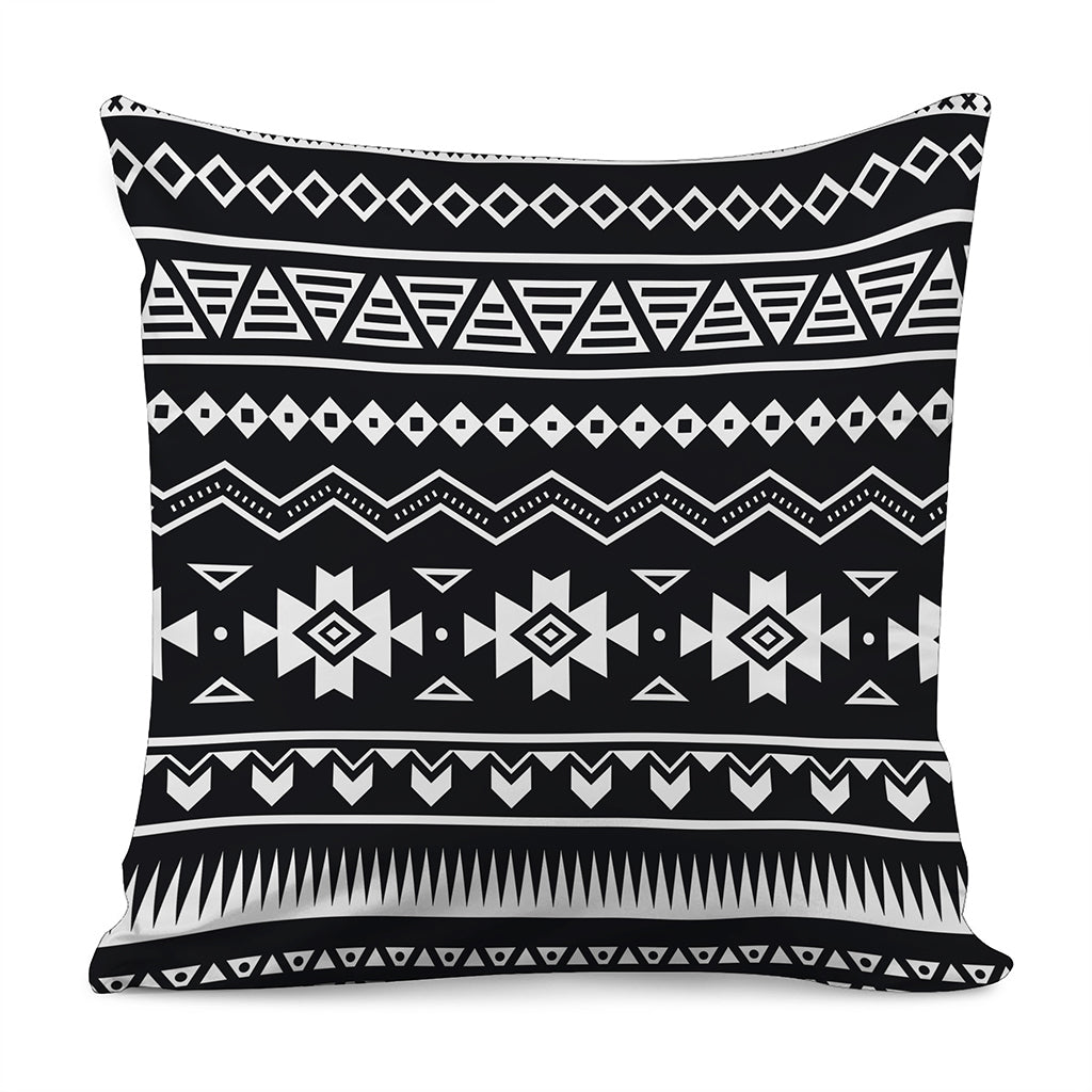 Black And White Aztec Pattern Print Pillow Cover