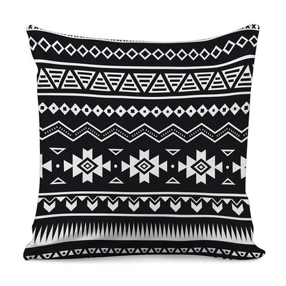 Black And White Aztec Pattern Print Pillow Cover