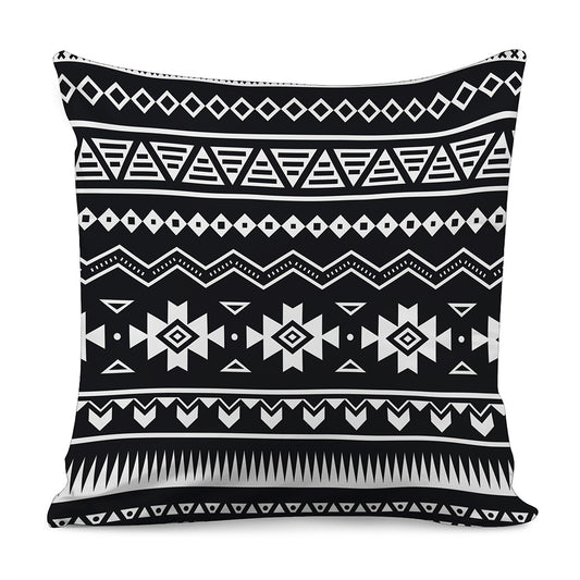 Black And White Aztec Pattern Print Pillow Cover