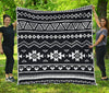Black And White Aztec Pattern Print Quilt