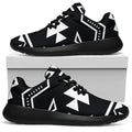 Black And White Aztec Pattern Print Walking Shoes