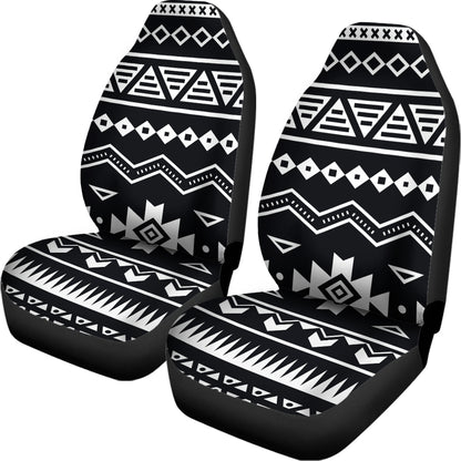 Black And White Aztec Pattern Print Universal Fit Car Seat Covers