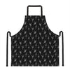 Black And White Ballet Pattern Print Apron