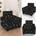 Black And White Ballet Pattern Print Armchair Slipcover