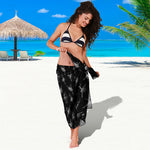 Black And White Ballet Pattern Print Beach Sarong Wrap