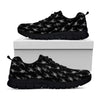 Black And White Ballet Pattern Print Black Sneakers