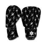 Black And White Ballet Pattern Print Boxing Gloves