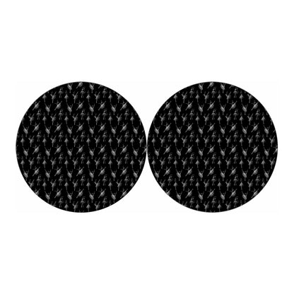 Black And White Ballet Pattern Print Car Coasters