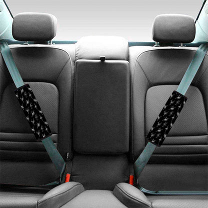 Black And White Ballet Pattern Print Car Seat Belt Covers