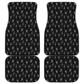 Black And White Ballet Pattern Print Front and Back Car Floor Mats