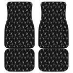 Black And White Ballet Pattern Print Front and Back Car Floor Mats