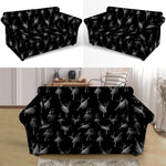 Black And White Ballet Pattern Print Loveseat Slipcover